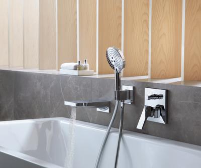 Hansgrohe Metropol ééngreeps badmengkraan afbouwdeel met rechte greep, chroom