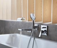 Hansgrohe Metropol ééngreeps badmengkraan afbouwdeel met rechte greep, chroom - thumbnail