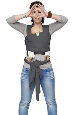 ByKay Stretchy Wrap Deluxe Baby-omslagdoek Katoen Antraciet ByKay Stretchy Wrap Deluxe Baby-omslagdoek Katoen Antraciet