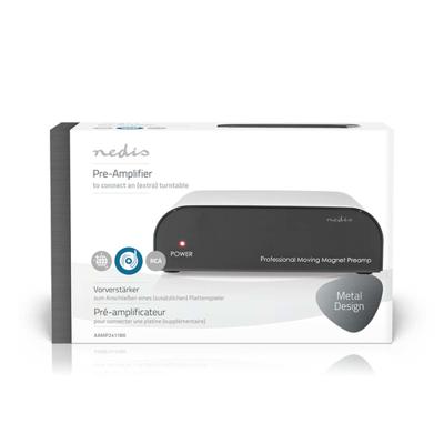 Voorversterker | Input: 1x RCA | Output: 1x RCA | Phono / Platenspeler | Automatisch | Zwart