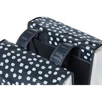 Basil urban load dubbele fietstas - zwart/groen, waterafstotend, 53l - thumbnail