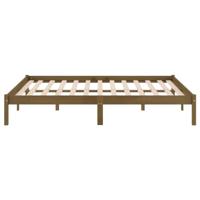Bedframe massief grenenhout honingbruin 200x200 cm - thumbnail