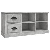 Tv-meubel 102x35,5x47,5 cm bewerkt hout betongrijs - thumbnail