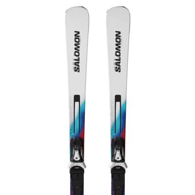 Salomon E Addikt + Mi12 GW F80 Ski White/Neon Blue/Red 170
