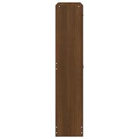 Schoenenkast 59x17x81 cm bewerkt hout bruin eikenkleur - thumbnail