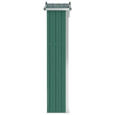 VidaXL Tuinschuur 116x45x175 cm gegalvaniseerd staal groen