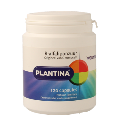 Plantina R-Alfaliponzuur natuurlijk 120 Capsules Plantina R-Alfaliponzuur natuurlijk 120 Capsules