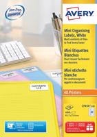 Avery Witte laseretiketten QuickPeel ft 45,7 x 25,4 mm (b x h), 4.000 stuks, doos van 100 blad - thumbnail