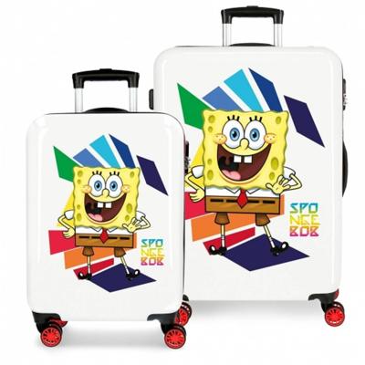 Disney kofferset Spongebob junior 34/70 liter rood/wit 2 delig Disney kofferset Spongebob junior 34/70 liter rood/wit 2 delig