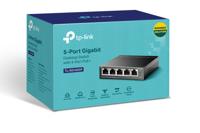 TP-Link 5-Port Gigabit Desktop PoE Switch with 4-Port PoE+, 65 W for all PoE ports, Metal Casing, Plug and Play, Ideal for IP Surveillance and Access Point(TL-SG1005P) - thumbnail