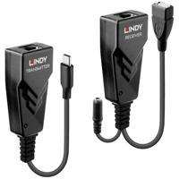 LINDY USB 2.0 Typ C Cat.6 Extender USB-extender USB-C 2.0 Via netwerkkabel RJ45 100 m - thumbnail