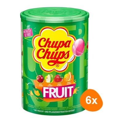 Chupa Chups - Lolly's Fruit - 6x 100 stuks