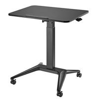 Maclean mobiele bureaulaptoptafel, zwart, pneumatische hoogteverstelling, 80x52cm, 8kg max, 109cm hoog, MC-453B - thumbnail