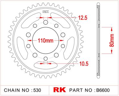 RK Chain wheel 530 42z steel silver