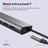 USB-HUB Trust 24967 HALYX 7C Grijs - thumbnail