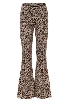 Little printed flare pants Love message