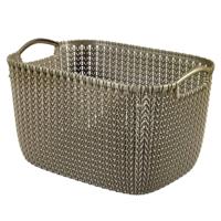 Curver opbergmand knit-look 19l bruin - thumbnail