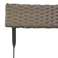 3-delige Bistroset inklapbaar poly rattan grijs - thumbnail