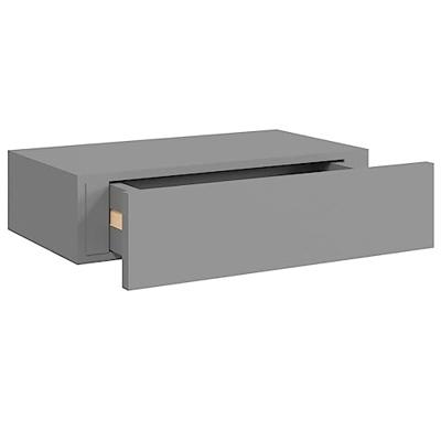 Wandschap met lade 40x23,5x10 cm MDF grijs Wandschap met lade 40x23,5x10 cm MDF grijs
