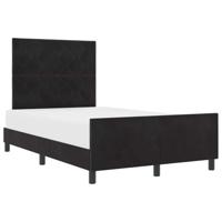 Bedframe met hoofdeinde Zwart 120 x 190 cm Fluweel - thumbnail