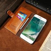 iPhone 6 Plus & 6s Plus horizontaal Crazy Horse structuur PU leren FLOVEME Flip Hoesje met magnetisch verbonden afneembaar back cover en opbergruimte - thumbnail