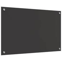VidaXL Keuken spatscherm donkergrijs 80 x 50 cm gehard glas - thumbnail