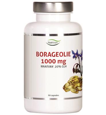 Nutrivian Borage olie 1000 mg 60 Capsules