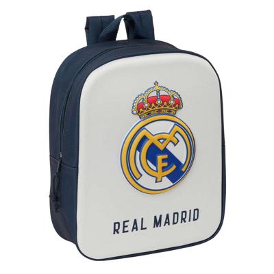 Kinderrugzak Real Madrid C.F. Wit Marineblauw 22 x 27 x 10 cm Kinderrugzak Real Madrid C.F. Wit Marineblauw 22 x 27 x 10 cm