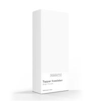 Romanette Luxe Verkoelend Katoenen Topper Hoeslaken - Wit 120 x 200 - thumbnail