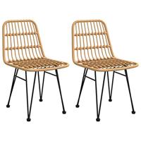 Tuinstoelen 2 st 48x62 84 cm PE-rattan - thumbnail