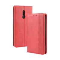 Voor Xiaomi Redmi 8 magnetische Buckle retro Crazy Horse textuur horizontale Flip lederen draagtas met houder & kaartsleuven & fotolijstjes (rood) - thumbnail