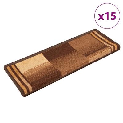 Trapmatten zelfklevend 15 st 65x21x4 cm bruin