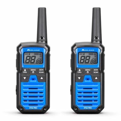 Midland XT50 Pro Paar Blau C1464 LPD/PMR-portofoon Set van 2 stuks Midland XT50 Pro Paar Blau C1464 LPD/PMR-portofoon Set van 2 stuks