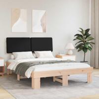 Bedframe met Gevoerd Hoofdgedeelte Zwart 160 x 200 cm - thumbnail
