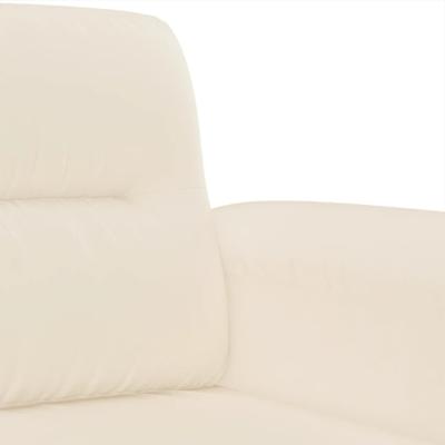 3-delige Loungeset met kussens microvezelstof beige