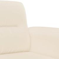 3-delige Loungeset met kussens microvezelstof beige - thumbnail