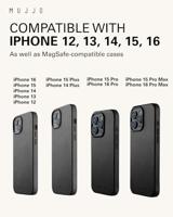 Mujjo Magsafe lederen card portomonee stand - Black - thumbnail