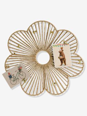 Collage van bloemen van papierkoord beige Collage van bloemen van papierkoord beige