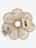 Collage van bloemen van papierkoord beige - thumbnail