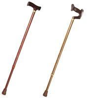 Wandelstok aluminium mahonie - thumbnail