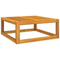 Tuinvoetensteun met kussen massief acaciahout lichtgrijs - thumbnail