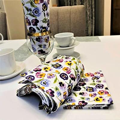 Ambiente servetten 33x33 cm pansy all over voorjaar lente