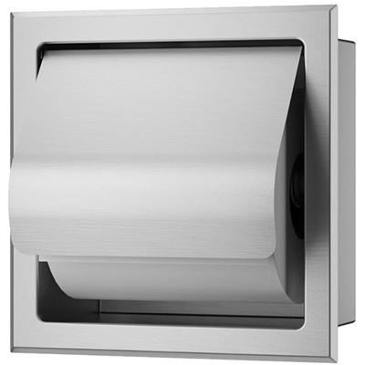 Xellanz Rocko Toiletrolhouder met Klep - Inbouw - RVS