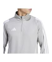 adidas Tiro 24 Trainingstrui 1/4-Zip Lichtgrijs Wit - thumbnail