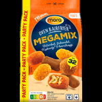 Mora Oven & Airfryer Mega Mix Bitterbal, Frikandel, Kipkantje & Bamihapje Party Pack 624 g bij Jumbo - thumbnail