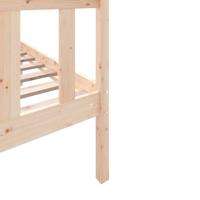 Bedframe massief grenenhout zwart 75x190 cm - thumbnail