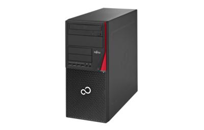 Fujitsu ESPRIMO P756/E90+ DDR4-SDRAM i3-6100 Desktop Intel® Core™ i3 4 GB 128 GB SSD Windows 7 Professional PC Zwart, Rood