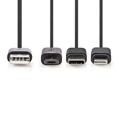 Nedis 3-in-1-Kabel USB-A naar USB-C/Lightning/Micro-USB