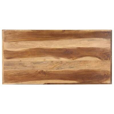 Eettafel 120x60x75 cm massief hout met honingkleurige afwerking Eettafel 120x60x75 cm massief hout met honingkleurige afwerking