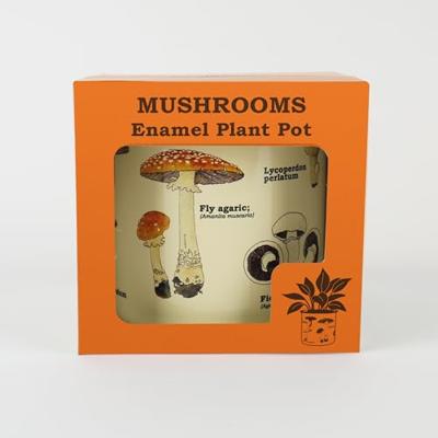 Gift Republic Paddenstoelen - Emaille Bloempot